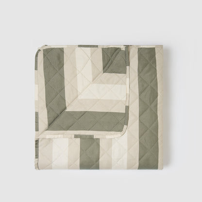 Colcha raya calcuta verde seco