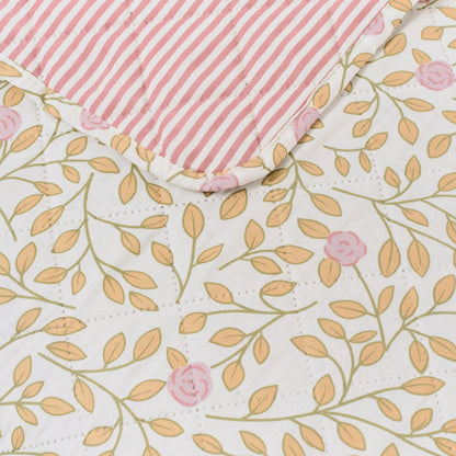 Colcha bouti zenit ocre/rosette