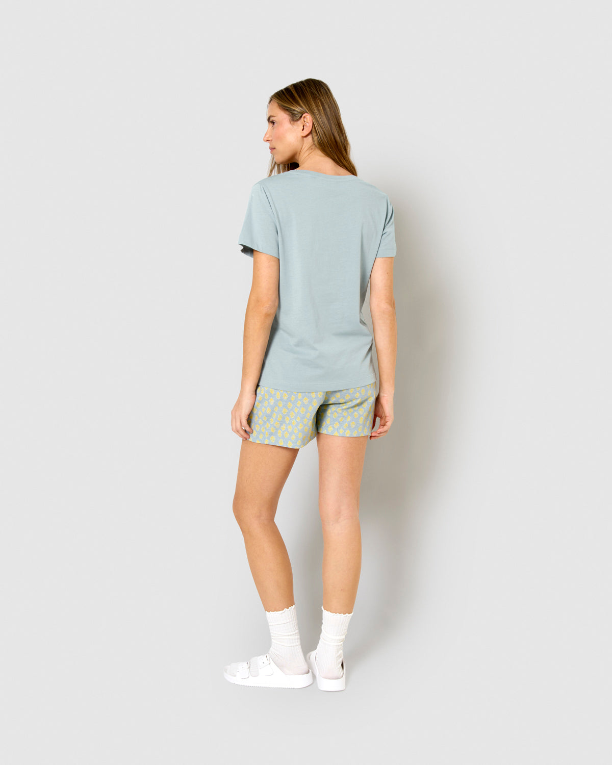 Pijama corto algodón eladia azul