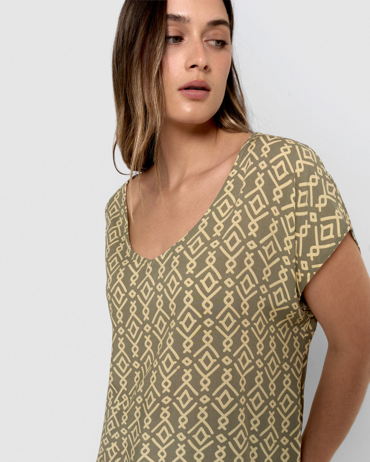 Blusa viscosa rubio verde