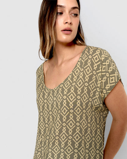Chemisier en viscose, vert blond