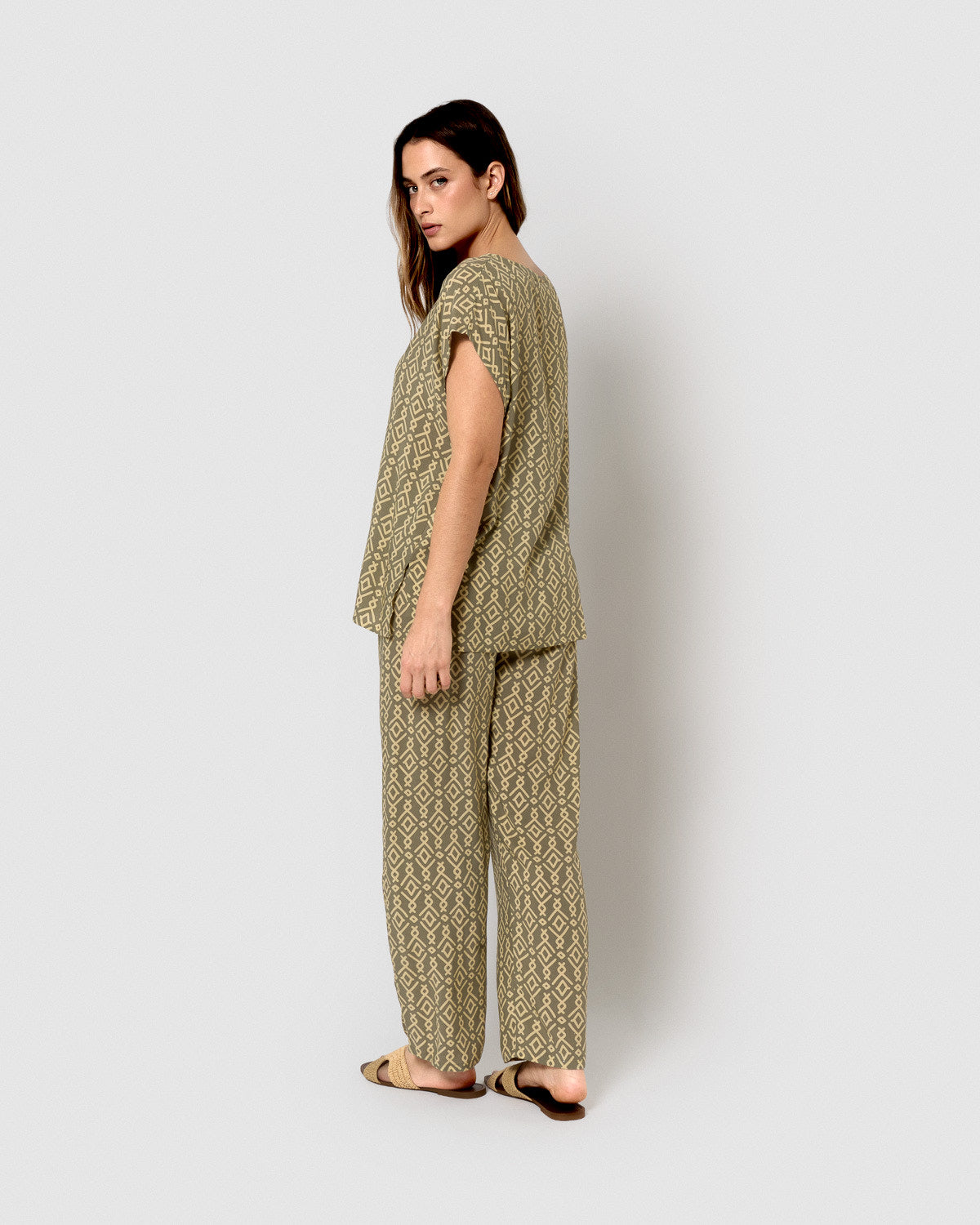 Chemisier en viscose, vert blond