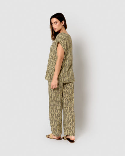 Chemisier en viscose, vert blond
