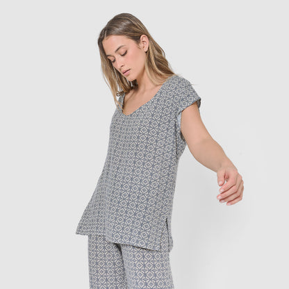 Blusa viscosa mandolia verde