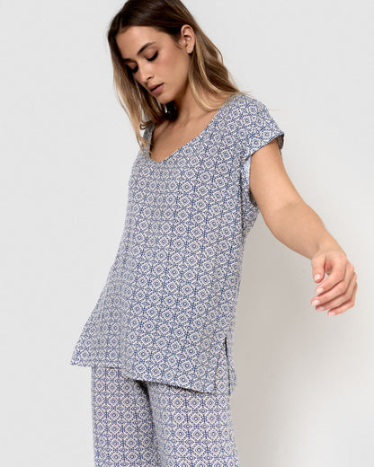 Green Mandolia Viscose Blouse