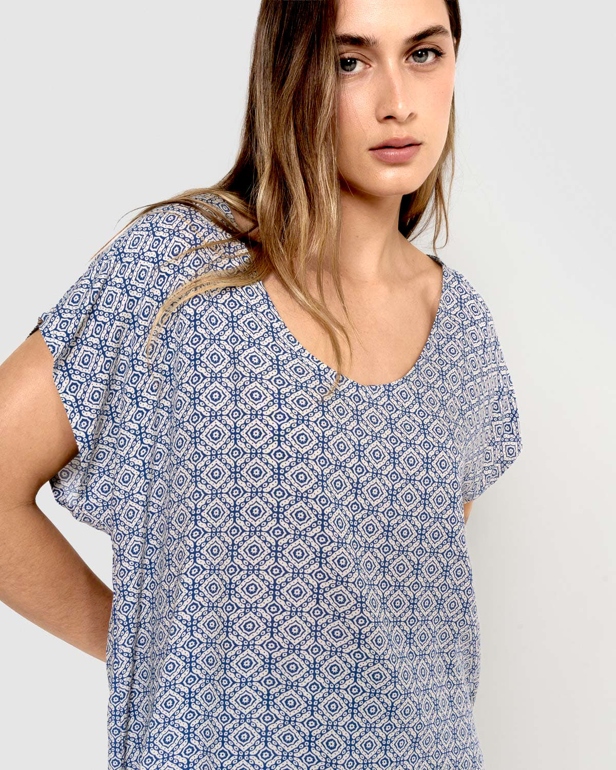 Green Mandolia Viscose Blouse
