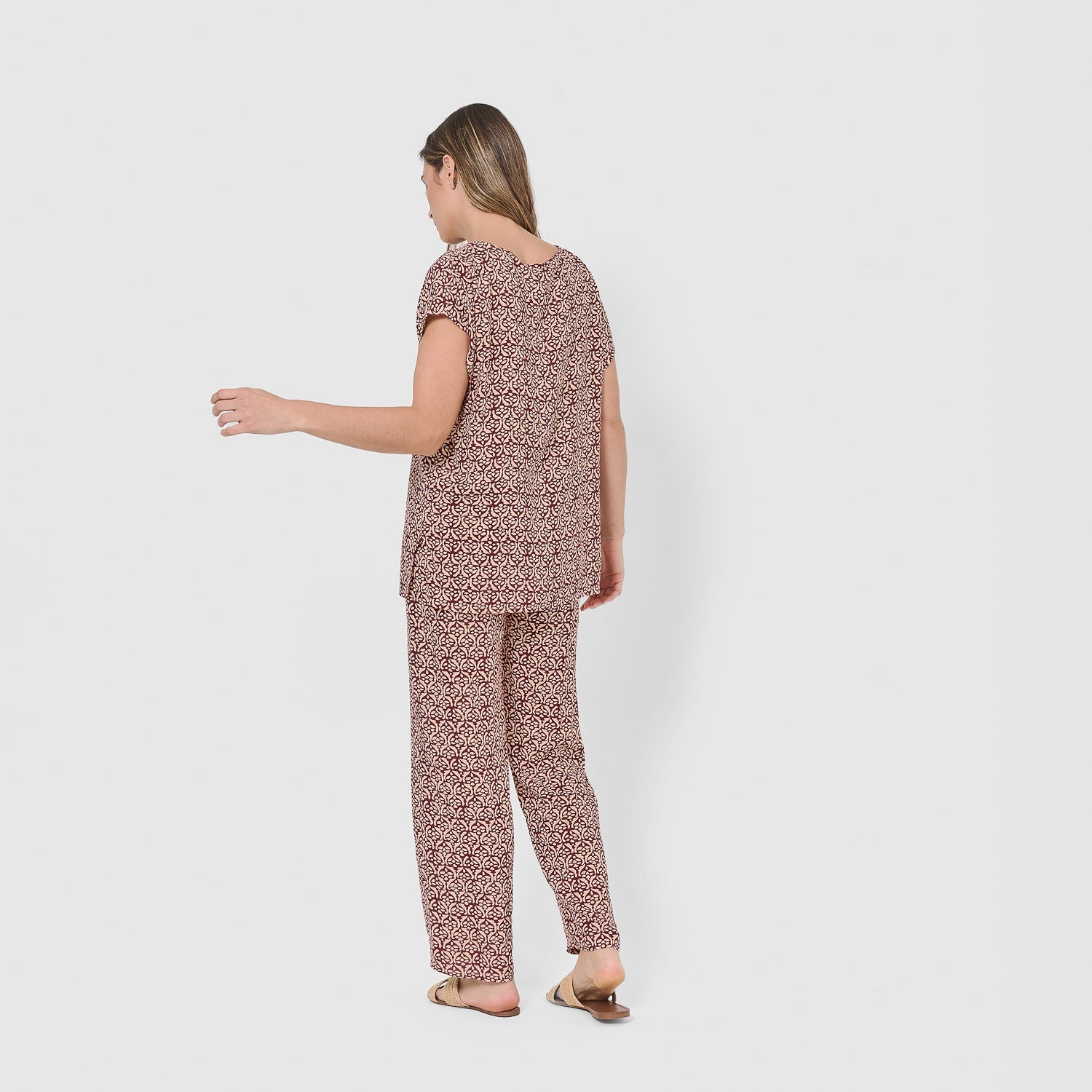 Blusa viscosa bosco buganvilla