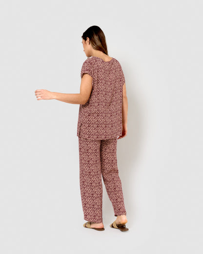 Blusa viscosa bosco buganvilla