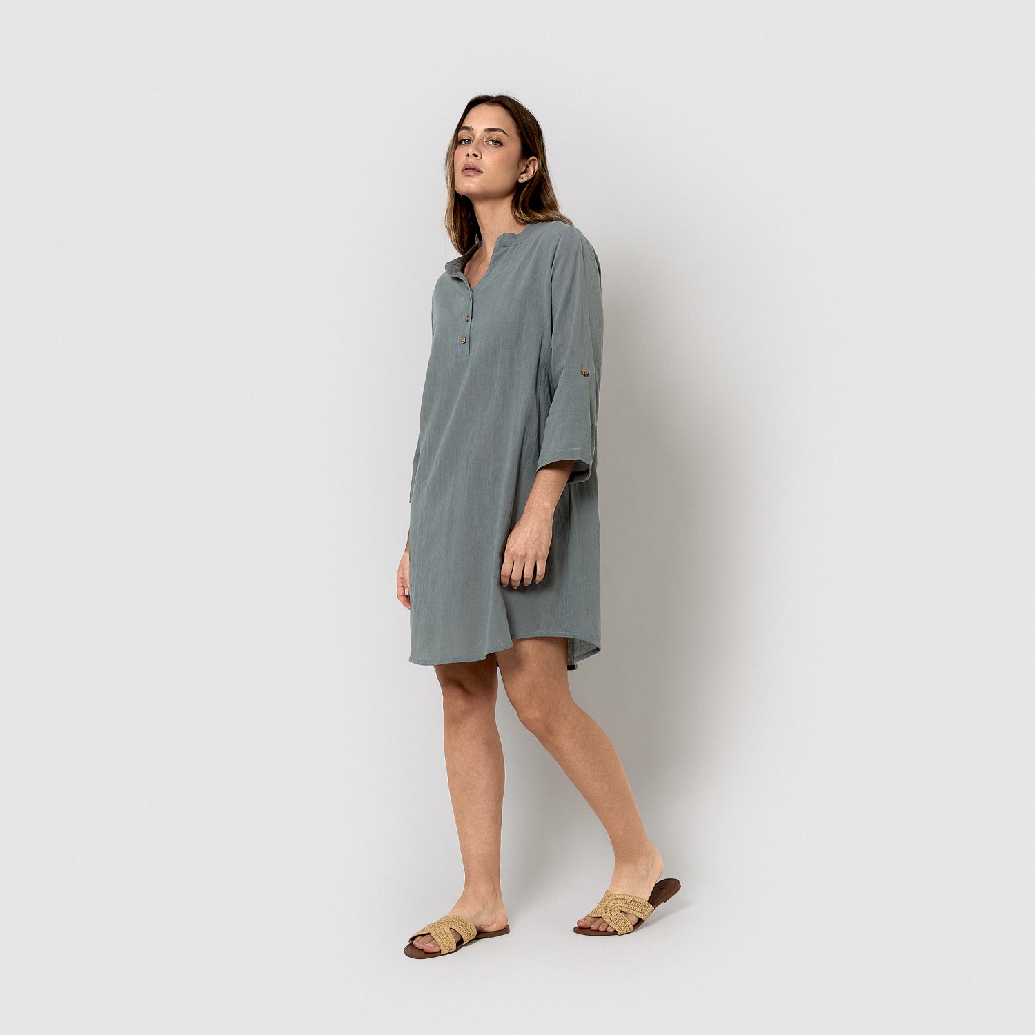 Indigo cotton sweater