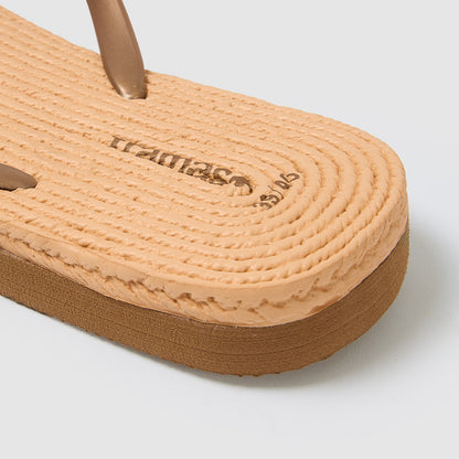 Sandali infradito color bronzo