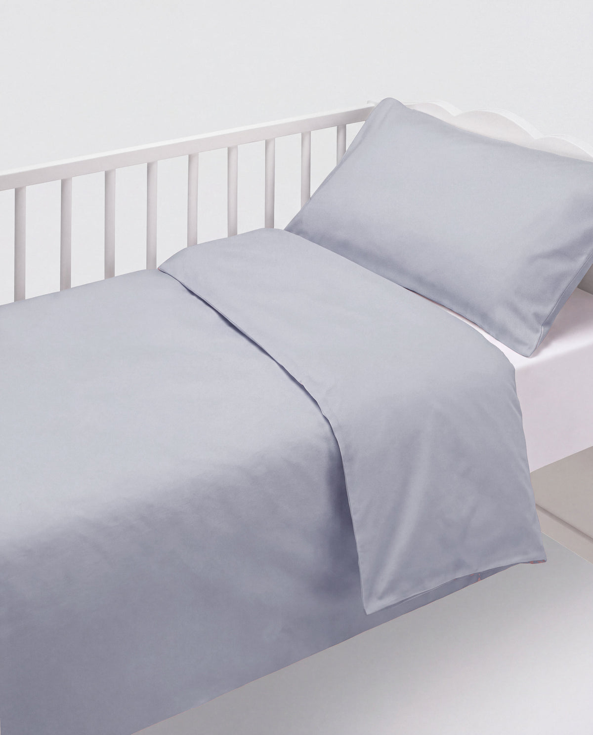 Housse de couette de berceau coton bleu Ciel