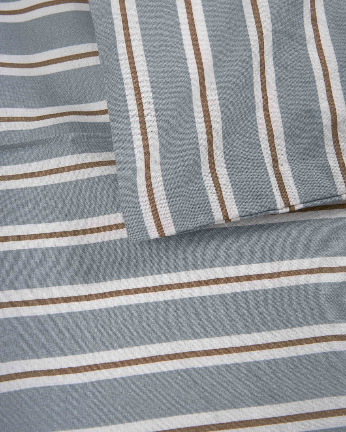 housse de couette en coton bleu-gris