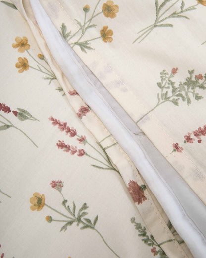 Funda nórdica algodón botanical crema
