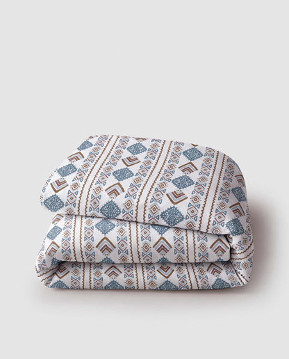 Housse en coton nordique Iker indigo