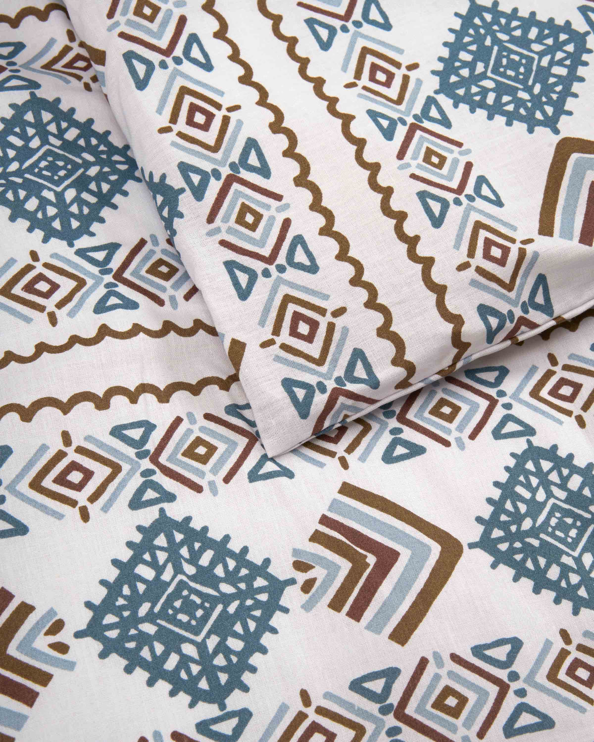 Housse en coton nordique Iker indigo