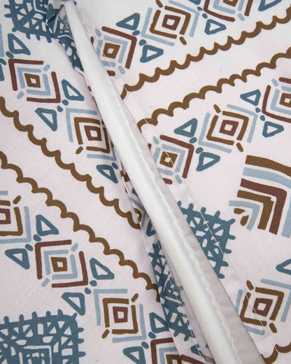 Housse en coton nordique Iker indigo