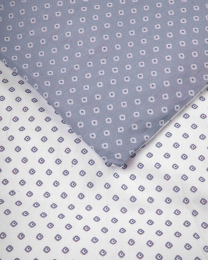 Housse de couette réversible Verso en coton indigo