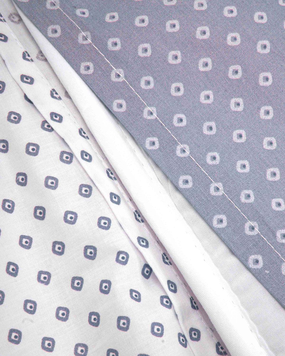 Housse de couette réversible Verso en coton indigo