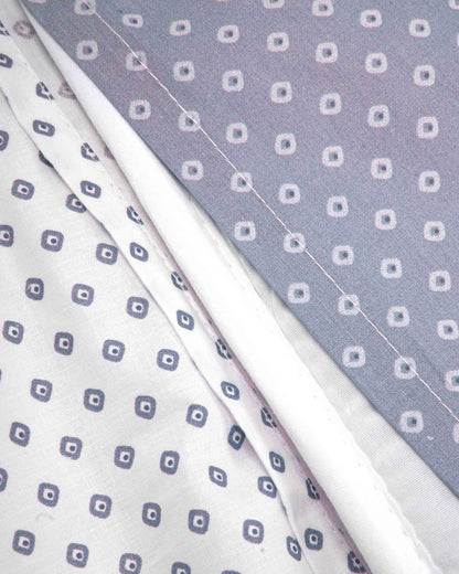 Housse de couette réversible Verso en coton indigo