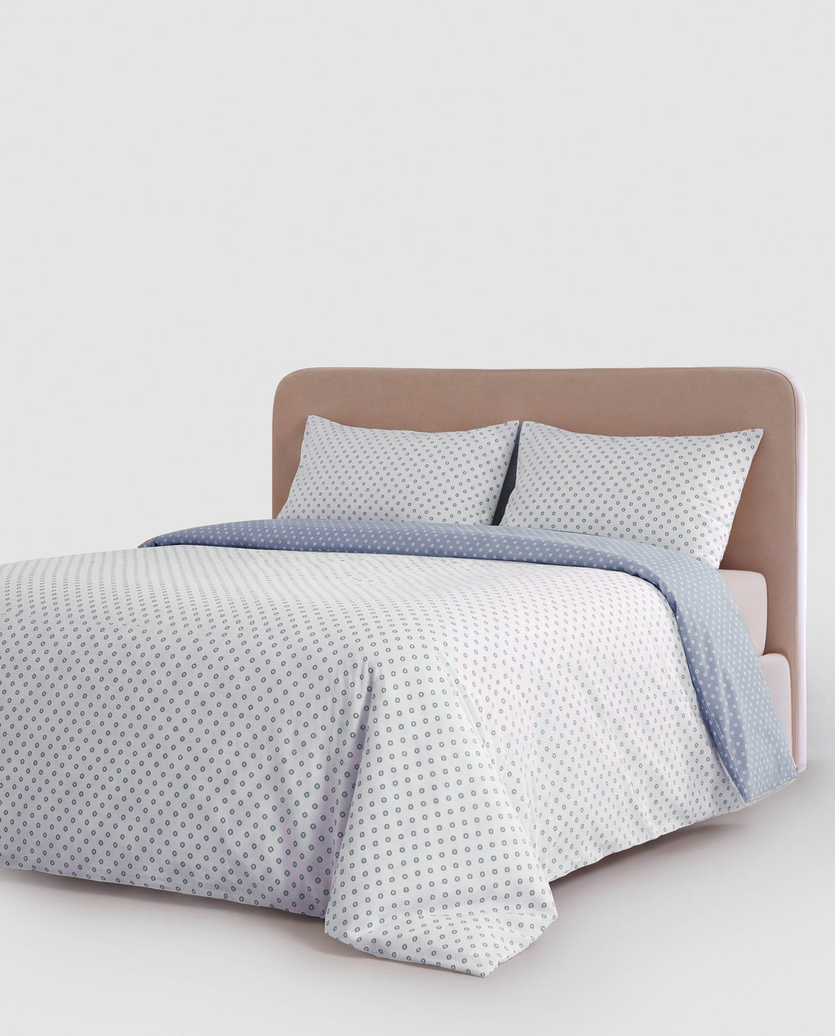 Housse de couette réversible Verso en coton indigo