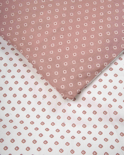 Housse de couette réversible Verso en coton mauve