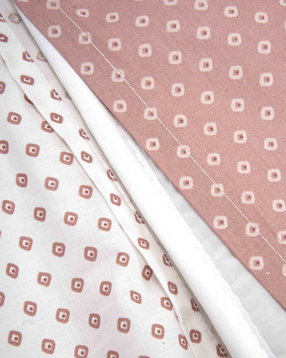 Housse de couette réversible Verso en coton mauve