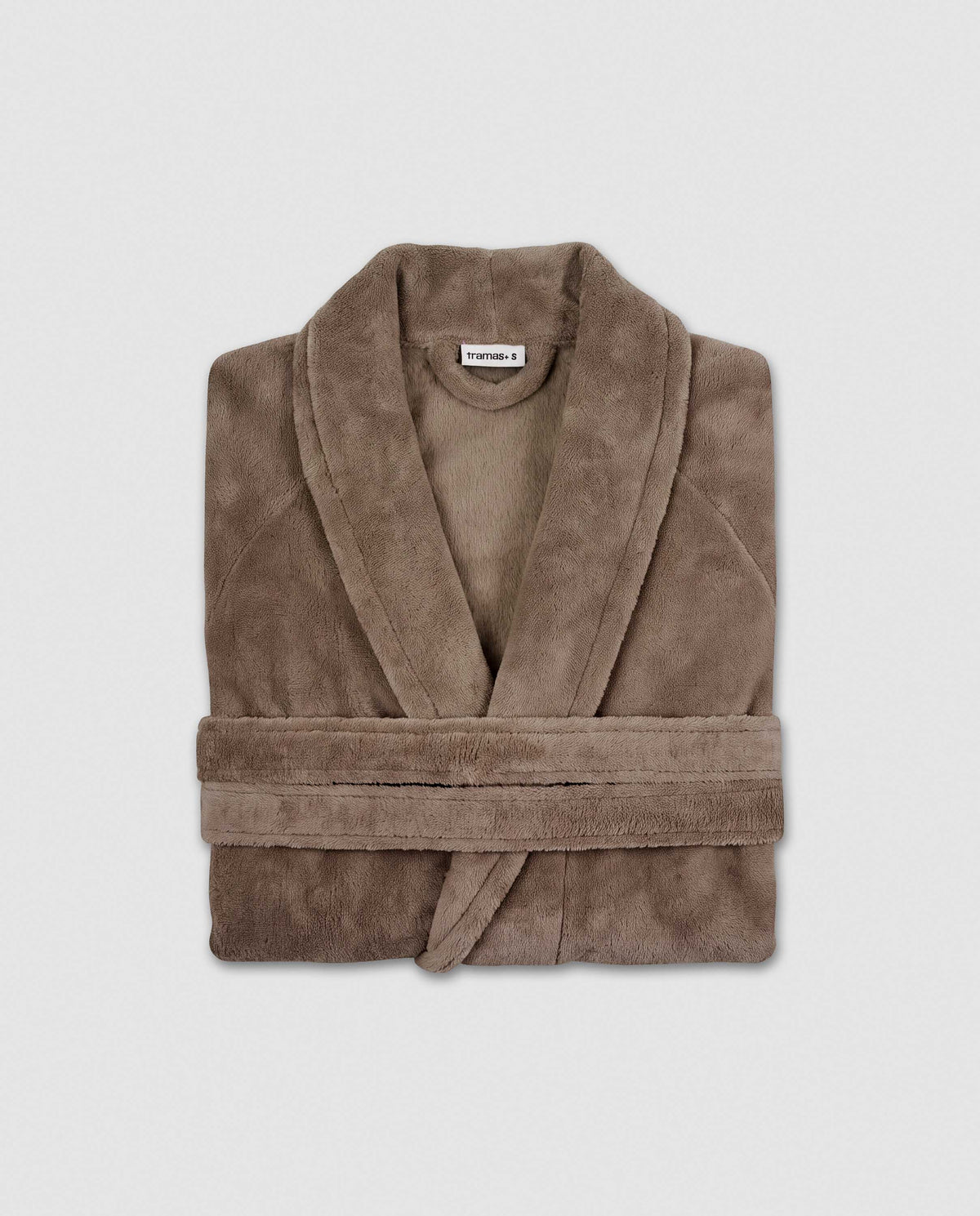 Plain coral men's bathrobe