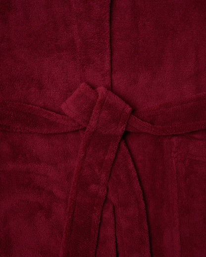 Plain coral men's bathrobe
