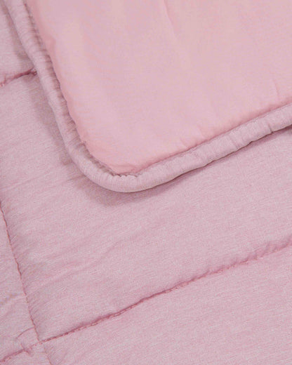 Couette unie effet vieilli mauve