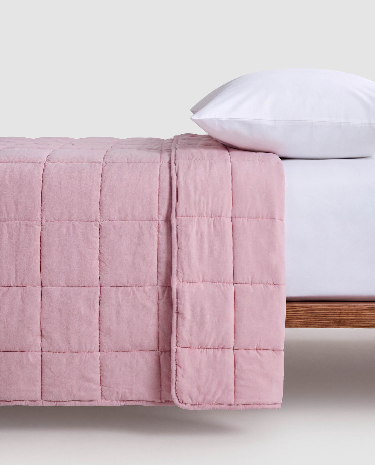 Couette unie effet vieilli mauve