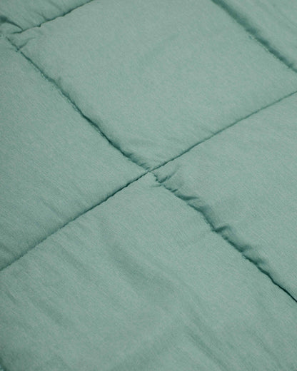 Couette unie effet vieilli vert français