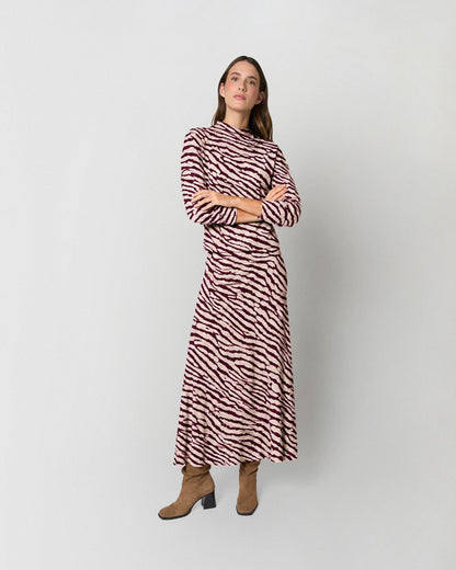 Top drapeado soft rodas burdeos