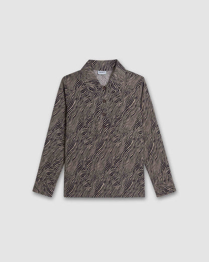 Blusa viscosa drus beige negro