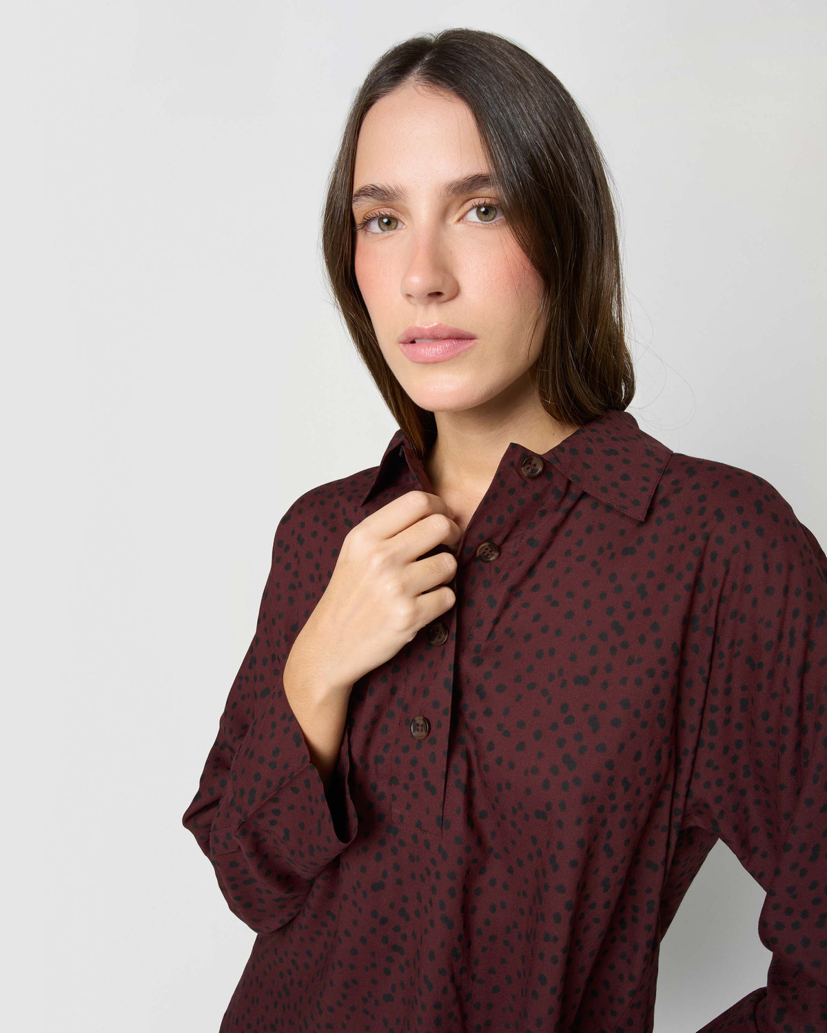 Blouse viscose grida bordeaux