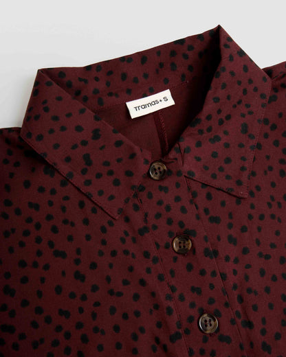 Blusa viscosa grida burdeos