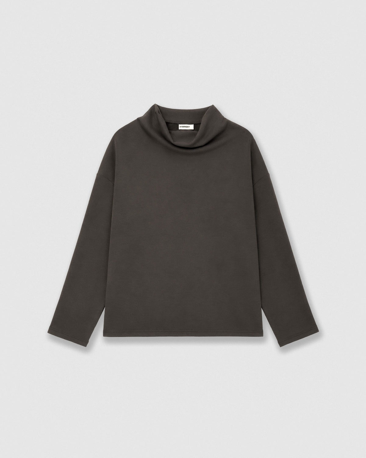 Sudadera fluida lisa gris marengo