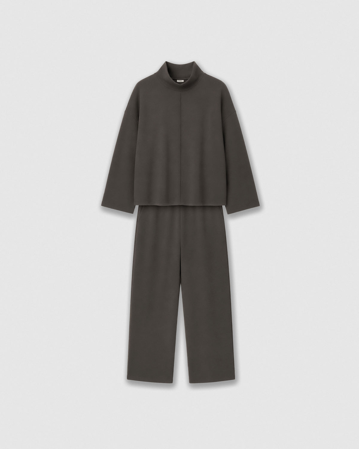 Set costura fluido liso gris marengo