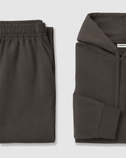 Set cap jogger liso gris marengo