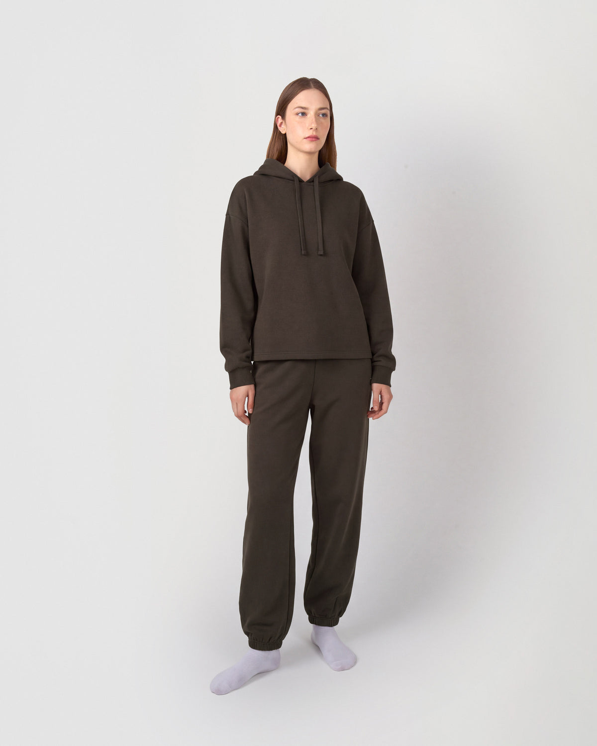 Set capuz jogger liso cinza marengo