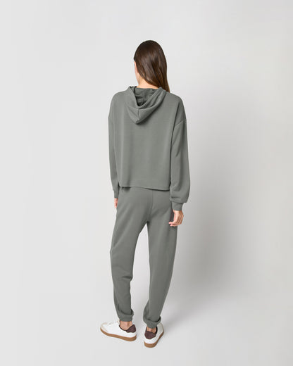 Sweat à capuche en modal pour femme, couleur bleu turquoise