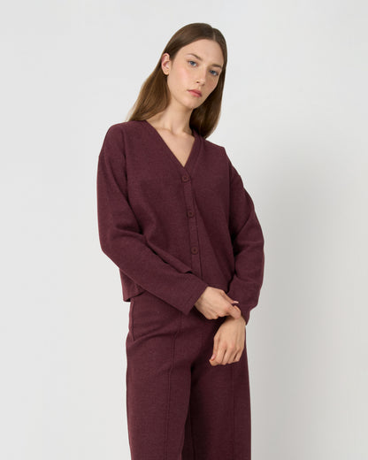 Set rebeca pantalón paño burdeos
