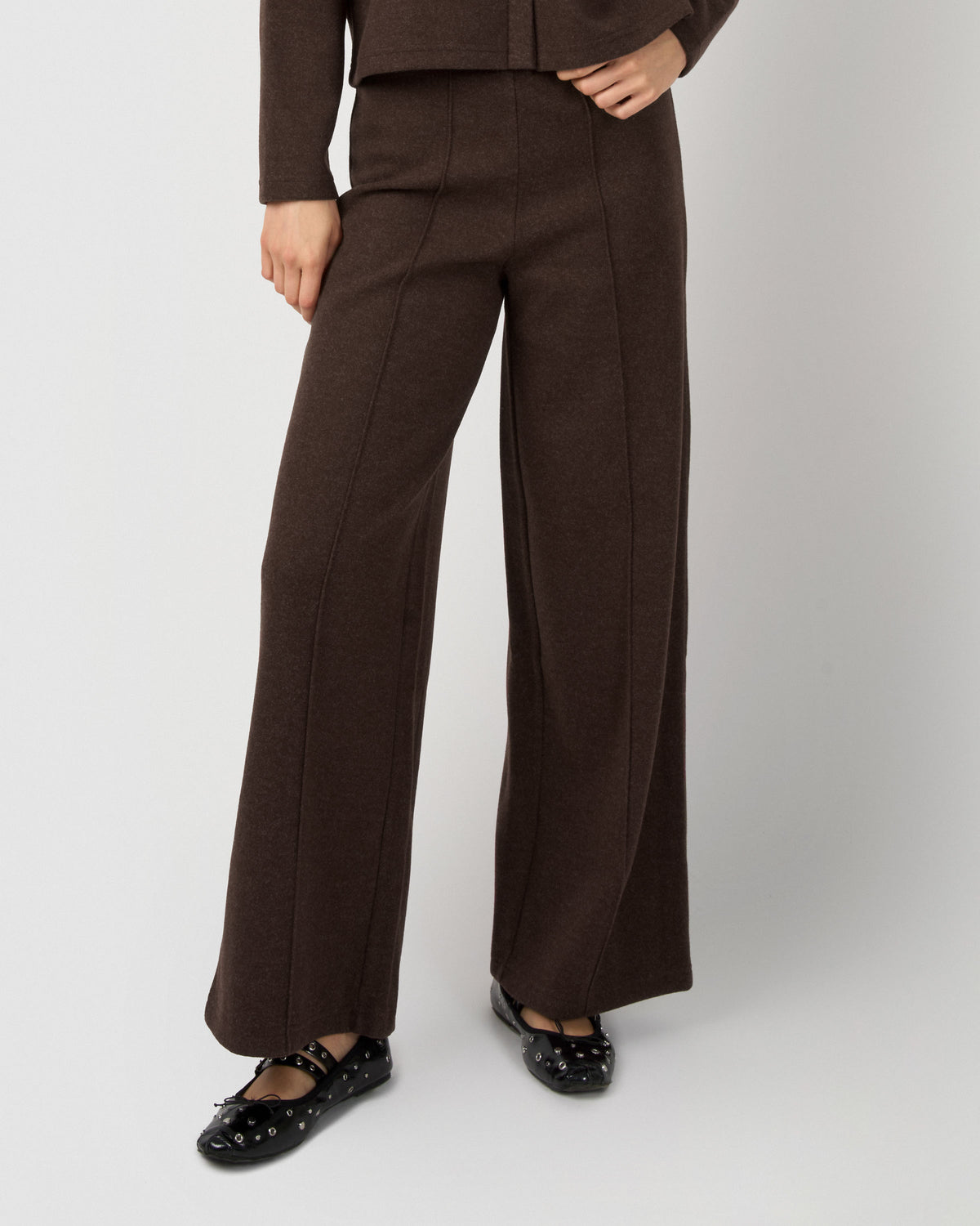 Set rebeca pantalón paño marrón