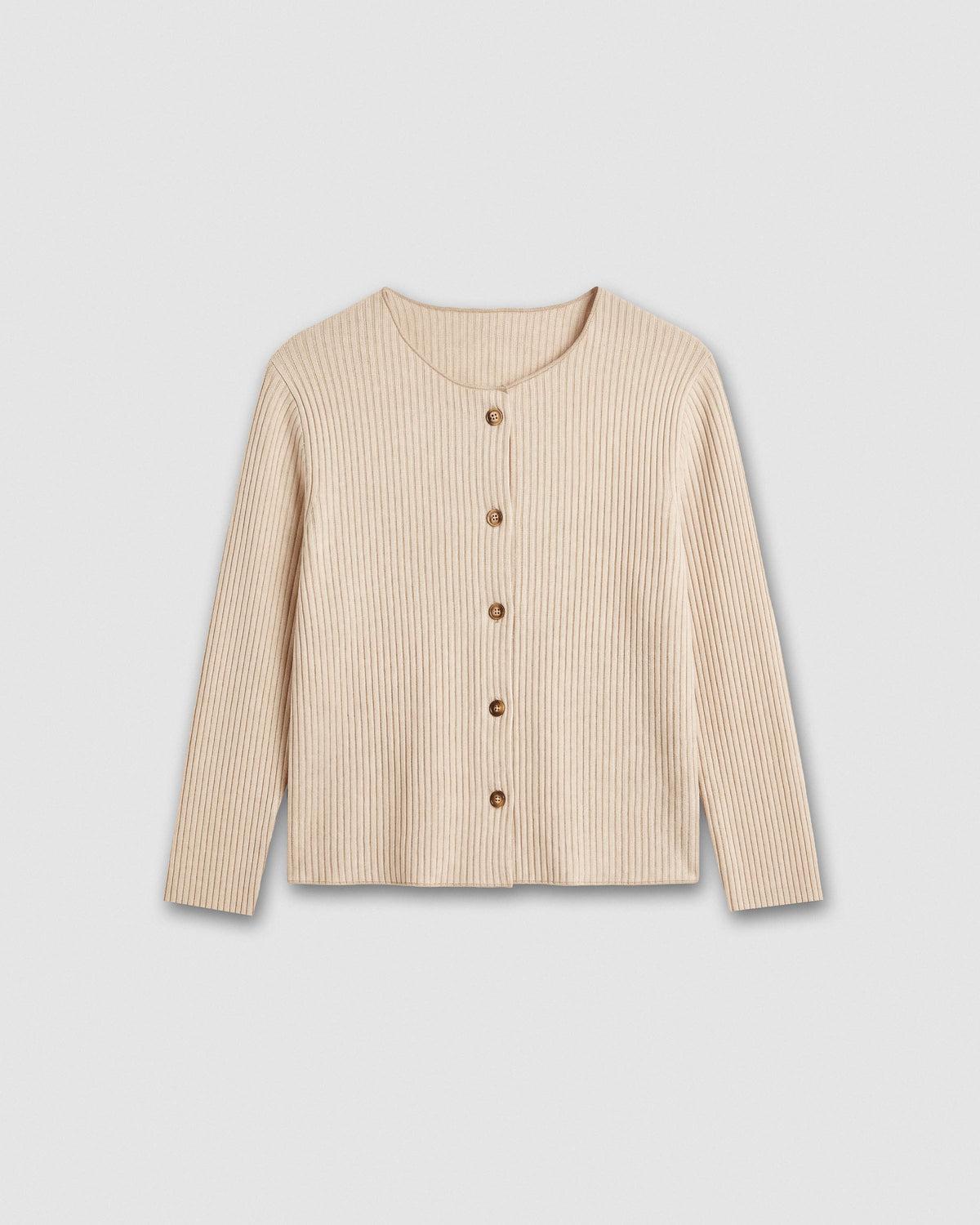 Set rebeca falda evasé canalé beige