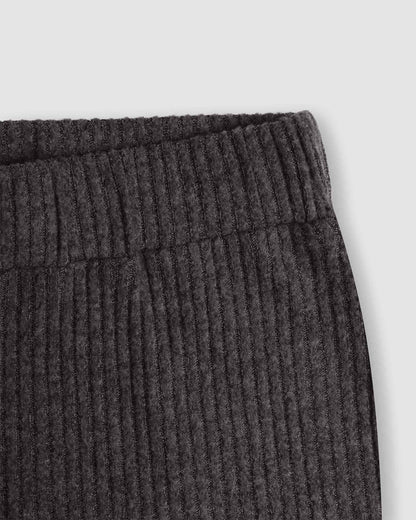 Set rebeca falda evasé canalé gris marengo