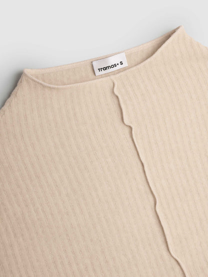 Set jersey pantalón canalé liso beige