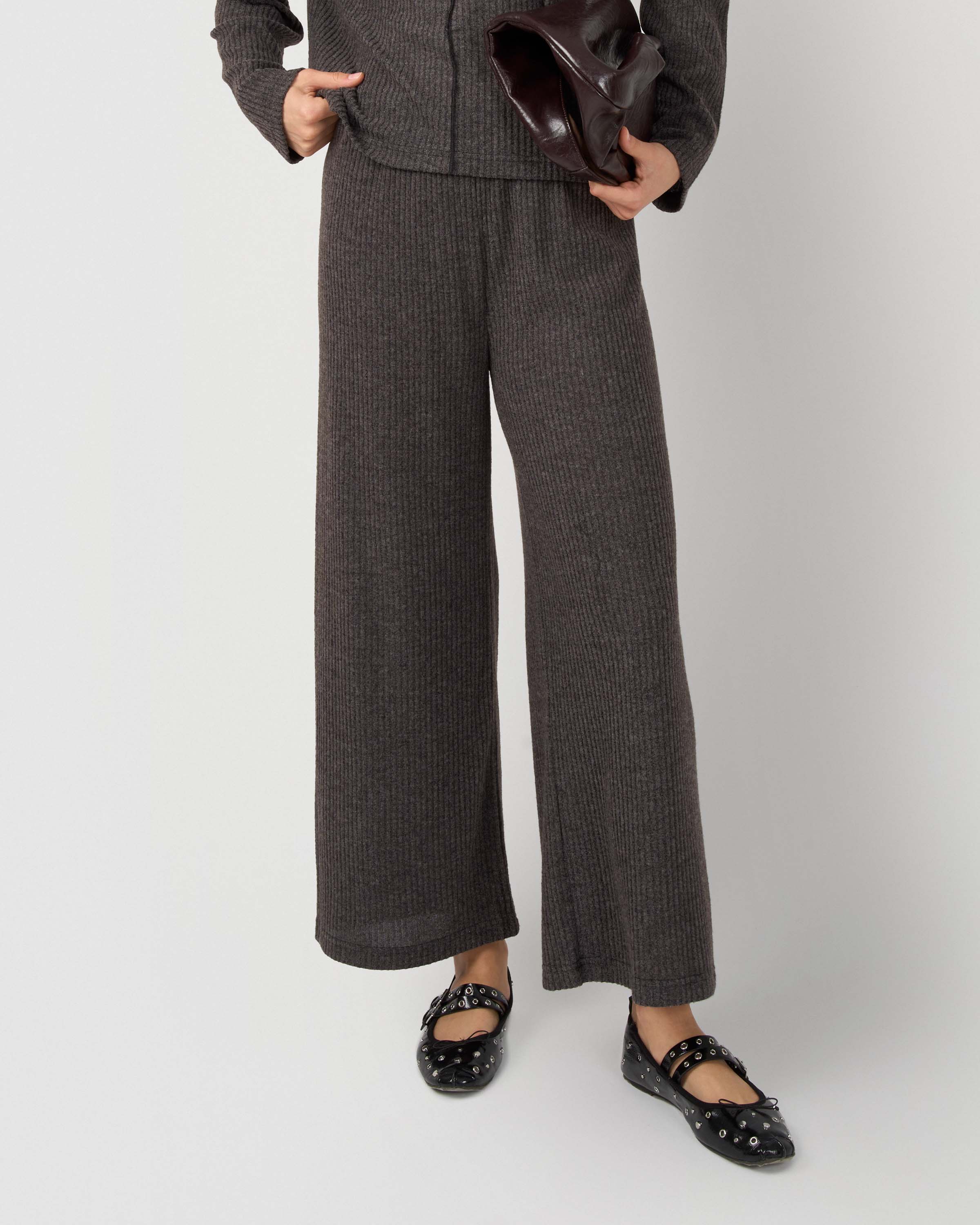 Set jersey pantalón canalé liso gris marengo
