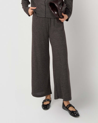 Set jersey pantalón canalé liso gris marengo
