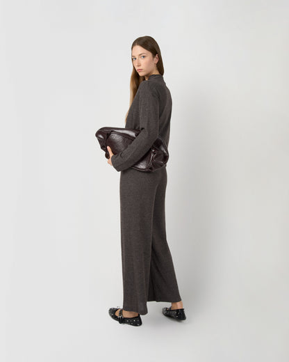 Set jersey pantalón canalé liso gris marengo