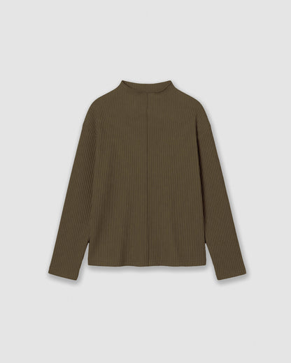 Set jersey pantalón canalé liso verde