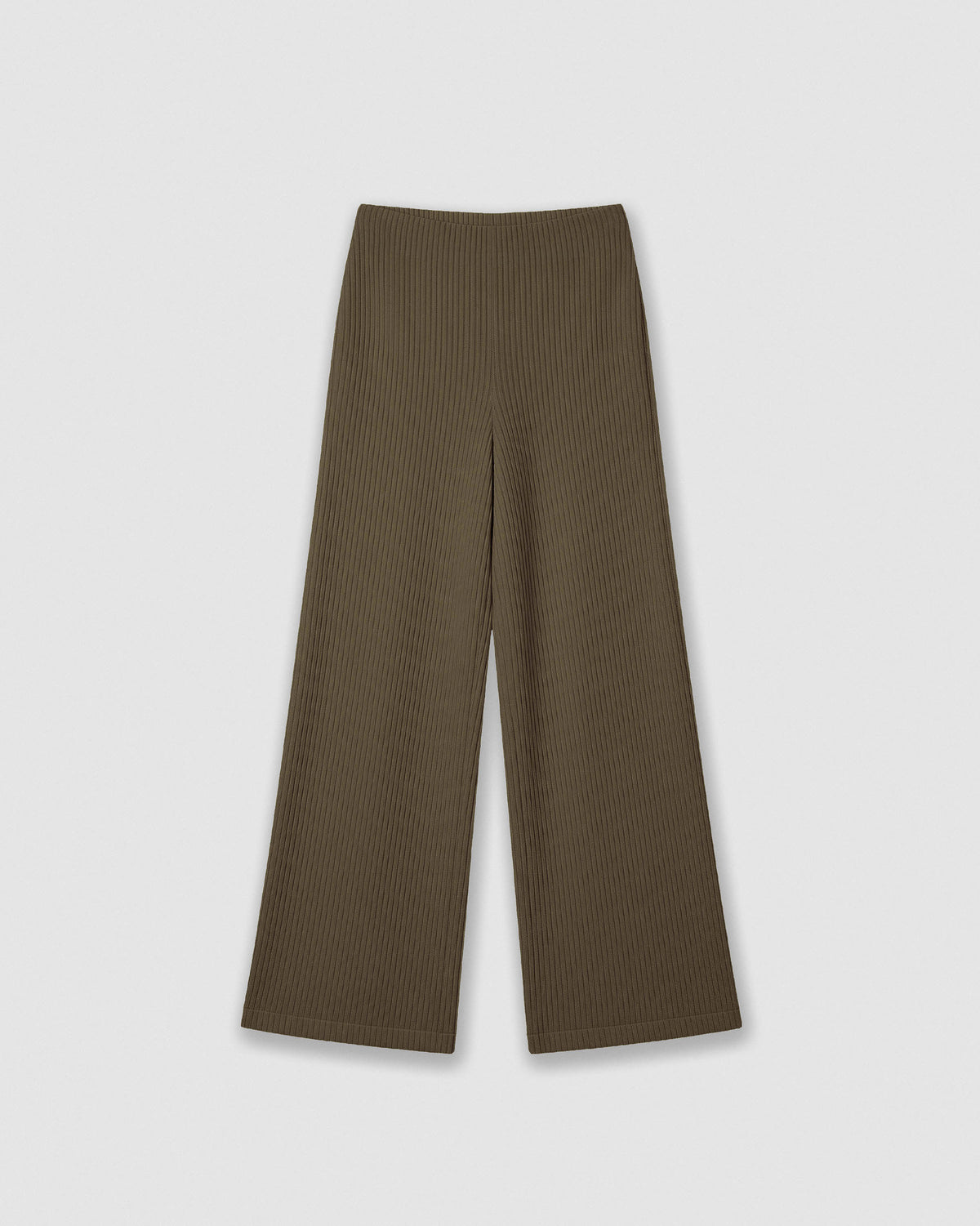 Ribbed sweater and trousers set green